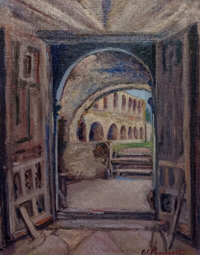 SOLD - Clara Pancoast Oil on Masonite