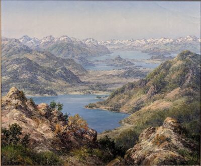 SOLD-"View de la Ventana" by German Artist Karl Wilhelm Friedrich Gamp (Carlos Gamp)