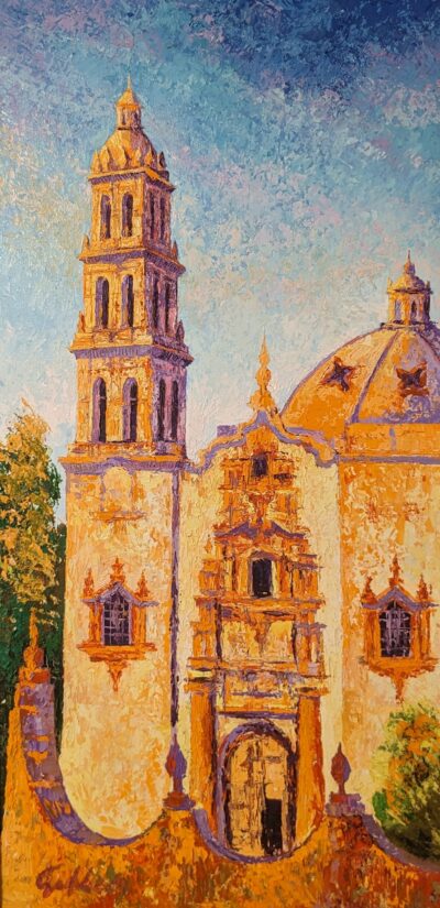SOLD-Orginal Encaustic Painting of Mission - signed