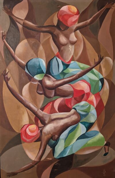 "Sacre Boonde" - Original Abstract Oil on Canvas by Texas Artist Sarah Schaudies