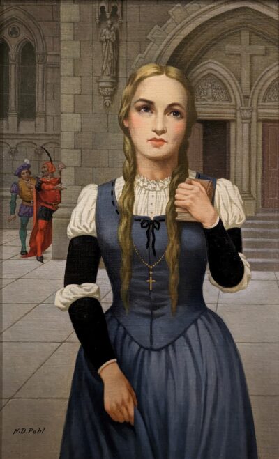 SOLD - Marguerite, Faust and the Devil by Texas Artist Hugo Pohl