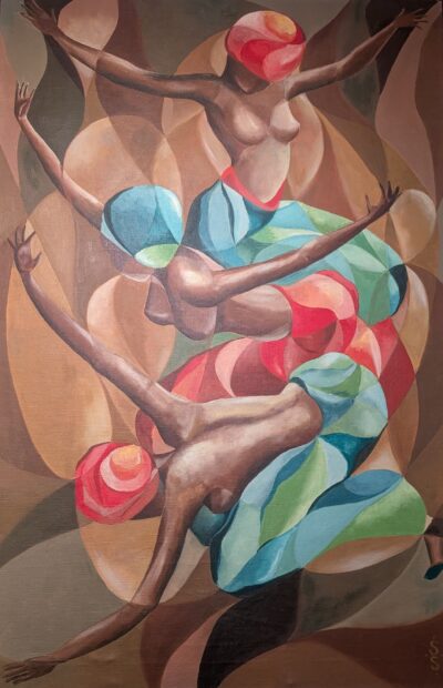 "Sacre Boonde" - Original Abstract Oil on Canvas by Texas Artist Sarah Schaudies