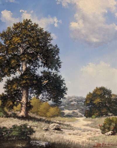 SOLD-Pete Narvaiz Oil on Canvas Oak Tree