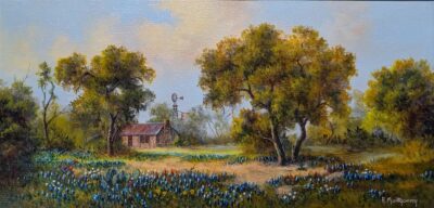 Sold - Audrey Montgomery Oil on Canvas "Back Home in Texas"