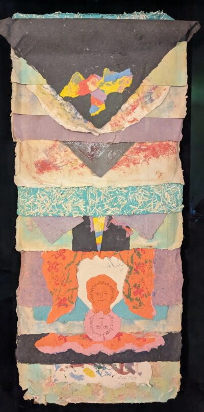 SOLD - Brother Cletus Behlmann, S.M., Mixed Media "Michael Casts Out Lucifer"