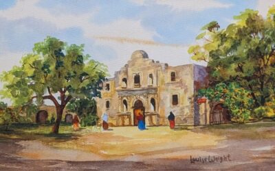 Sold - Louise Wright Watercolor - Alamo