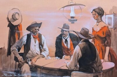 Gerald McCann, Watercolor "Standing Pat"