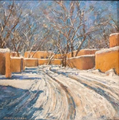 James Roybal, Pastel "Acequia Madre Hideaway"