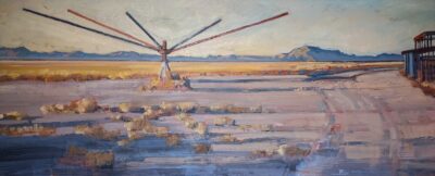 Mary Baxter, "Horsewalker at Belkin's Ranch", Oil on Polyfibre