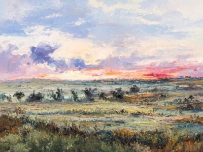 SOLD - Jose Vives-Atsara, "Sunset - Blanco, Texas", 1960